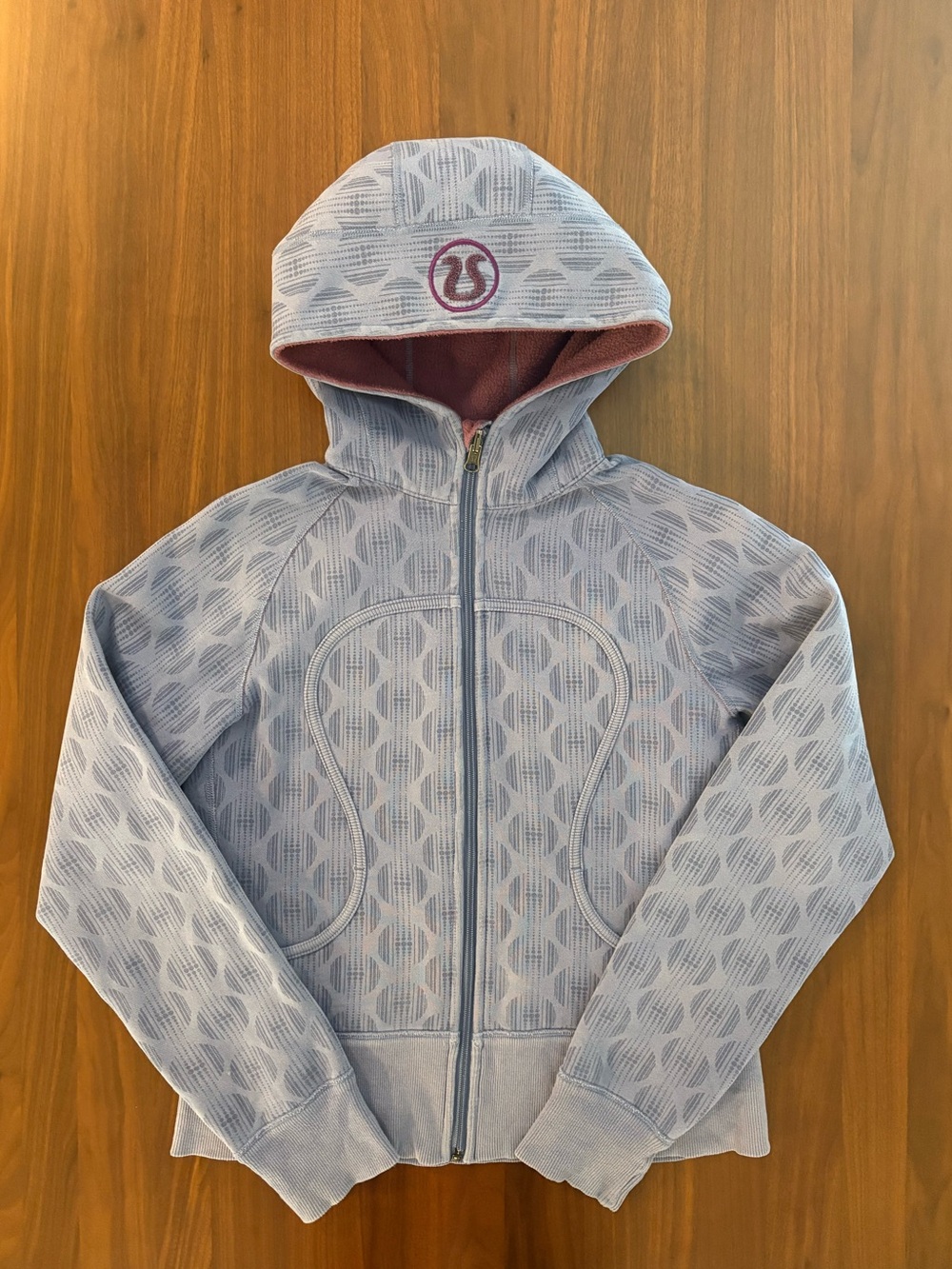 Rare vintage Lulu lemon scuba hoodie in purple and magenta colour way